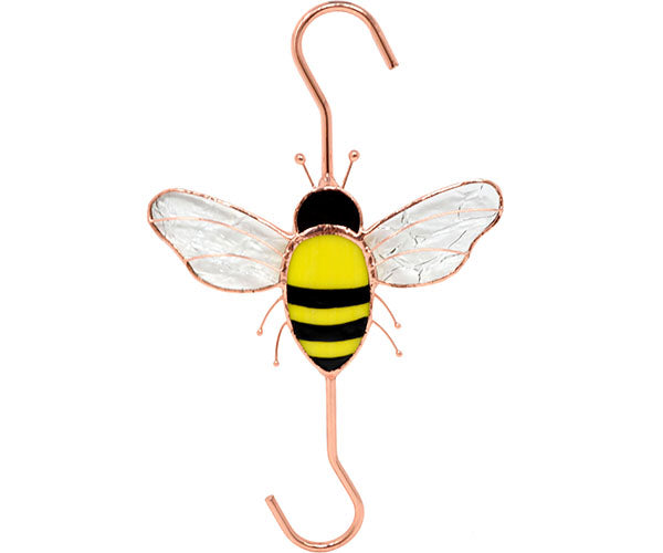 Stained Glass Bee Garden Hook