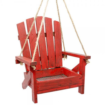 Wooden Lawn Chair Bird Feeder