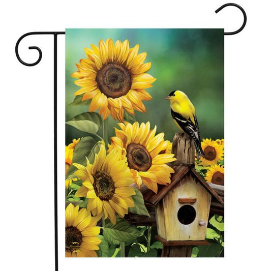 Goldfinch & Sunflowers Garden Flag