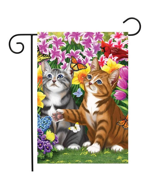 Garden Kittens Garden Flag