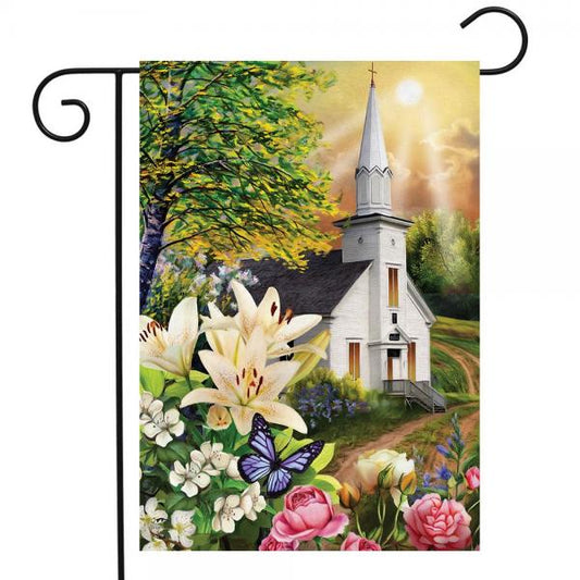 Spring Church Garden Flag