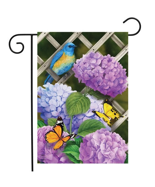 Hydrangea Gathering Garden Flag