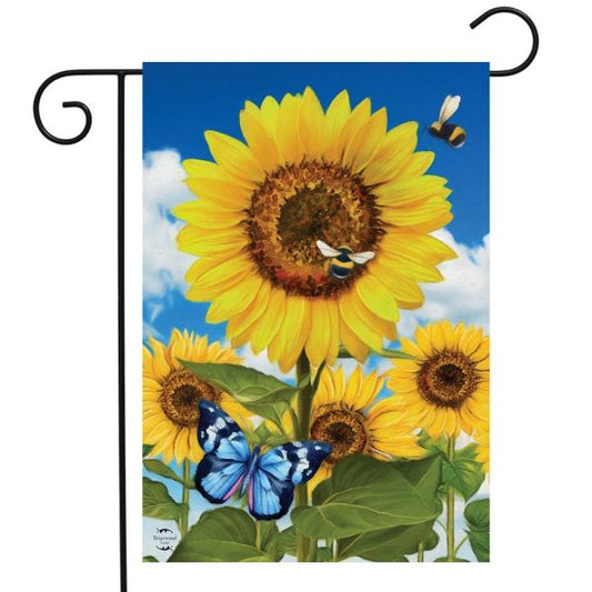 Sunflowers and Bees Garden Flag