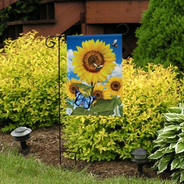 Sunflowers and Bees Garden Flag