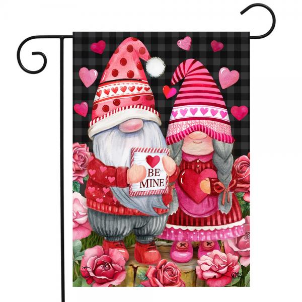 Valentine's Gnomes Garden Flag