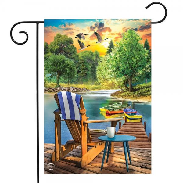 Lakeside Escape Garden Flag