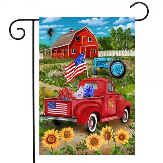 Land of the Free Garden Flag