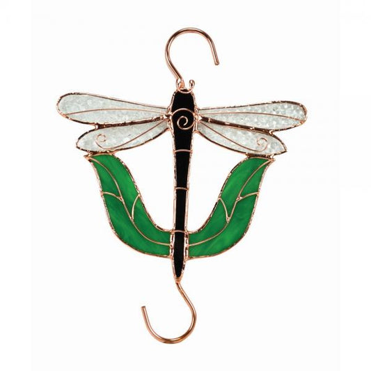 Stained Glass Black Dragonfly Hook