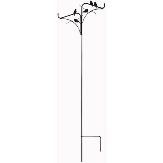 84 inch Perching Birds Double Offset Shepherd Hook