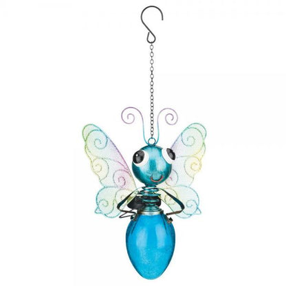 13" Blue Butterfly Lantern