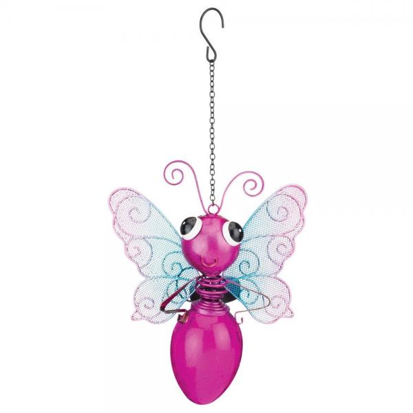 13" Pink Butterfly Lantern