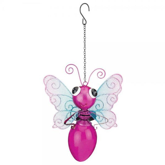 13" Pink Butterfly Lantern