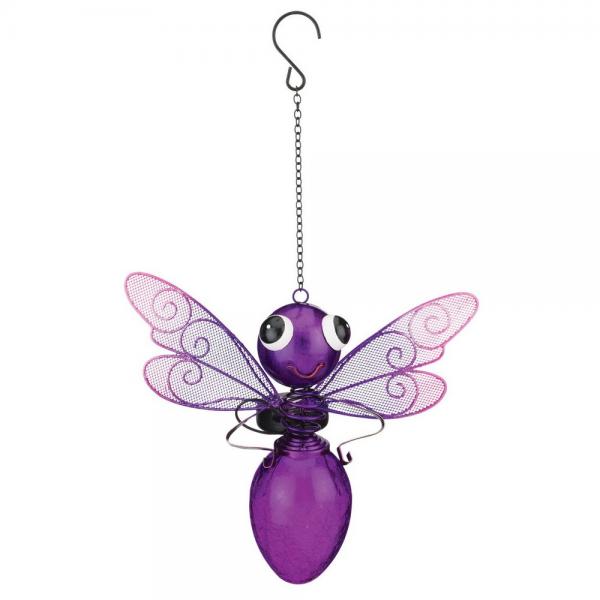 13" Purple Butterfly Lantern