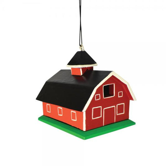 Backyard Red Barn Bird House