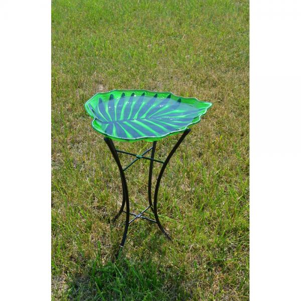 Leaf Bird Bath with stand 20"