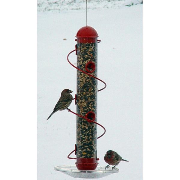 17in. Red Spiral Sunflower Feeder